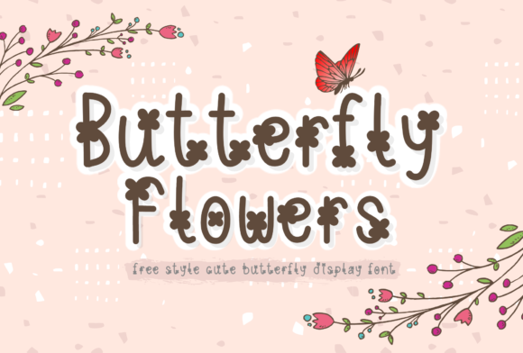 Butterfly Flowers: A Gentle Display Font for Warm, Inviting Headlines