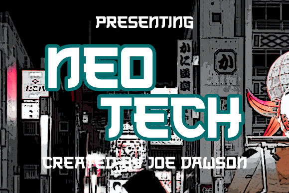 Neo Tech Display Font for Handmade Creators