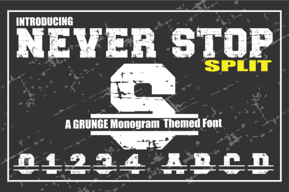 Never Stop Split: A Bold Display Font That Elevates Your Brand