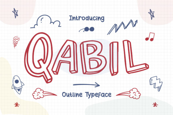 Qabil Display Font for Handmade Labels & Invitations