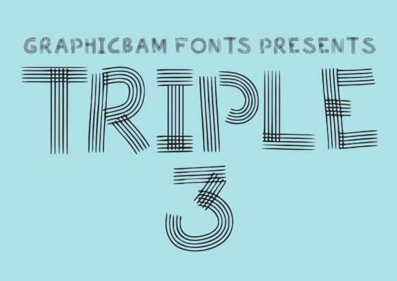 Triple 3: A Bold, Trendy Display Font for Digital Branding