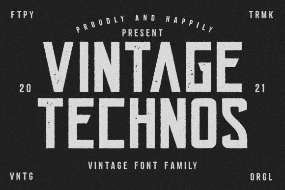 Vintage Technos: A Bold Display Font That Cuts Through the Feed
